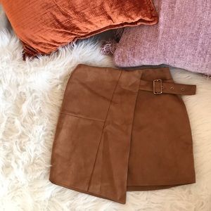 A-Line Faux Suede Skirt